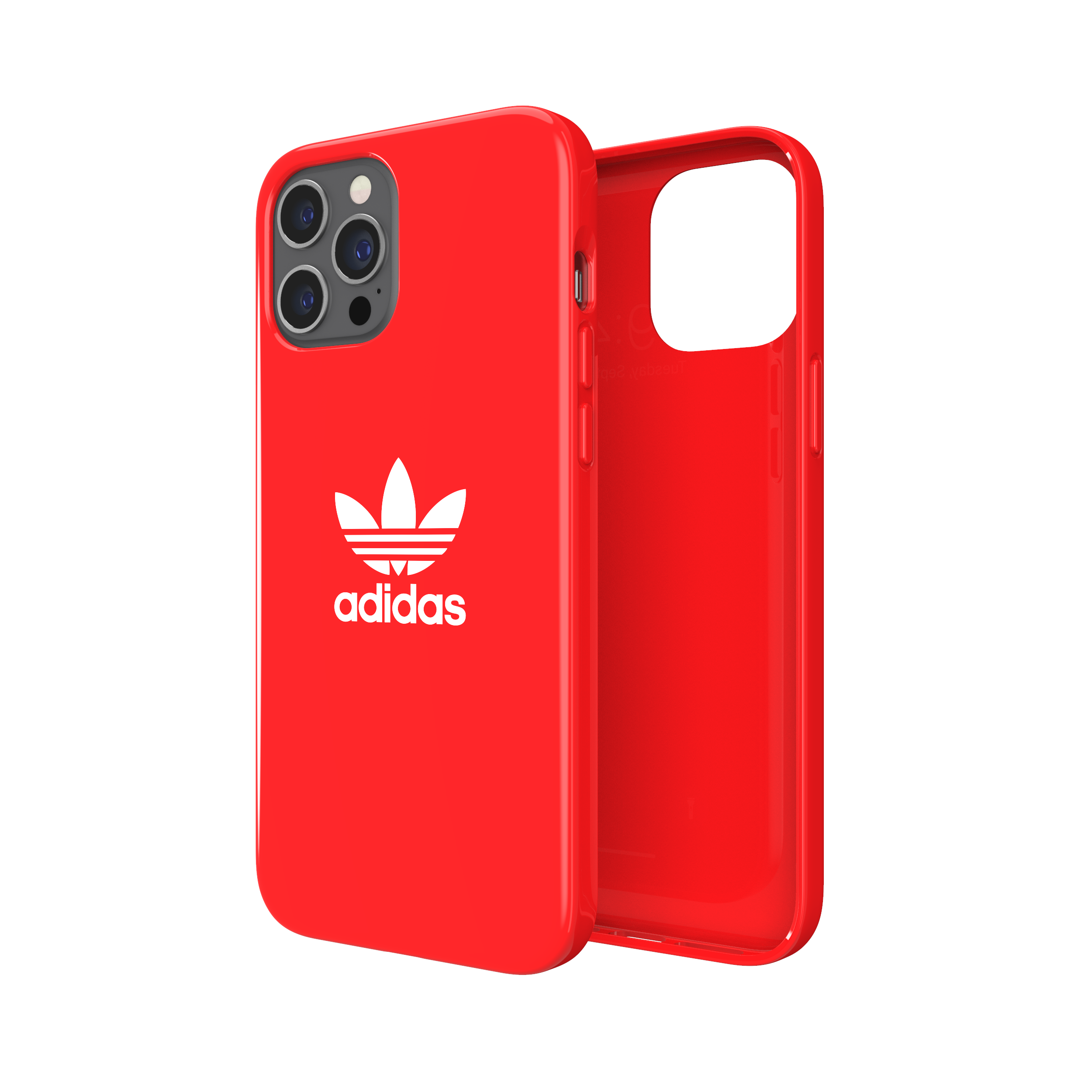 adidas SNAP Apple iPhone 12 Pro Max Trefoil Case - Back cover w/ Trefoil Design, Scratch & Drop Protection w/ TPU Bumper, Wireless Charging Compatible - Scarlet