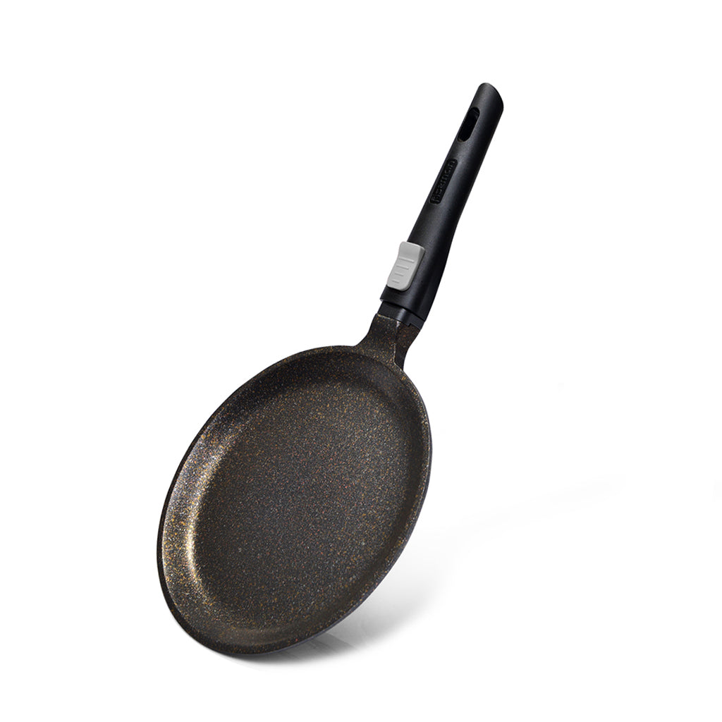 FISSMAN REBUSTO Crepe Pan with Detachable Handle with Induction Bottom (Aluminum and Non-Stick CoatingKitchen StorageThe FISSMAN presents the frying pans of the REBUSTO Series. It is very important to have a quality frying pan in your kitchen. The right p