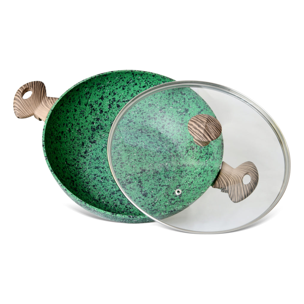 Fissman Frying Pan MALACHITE Series - Aluminium with Non-Stick Coating 30cmKitchen StorageMALACHITE Series Decorate the kitchen with our spectacular design stockpot! The bright color finish with the texture of granite takes the decoration into the next le