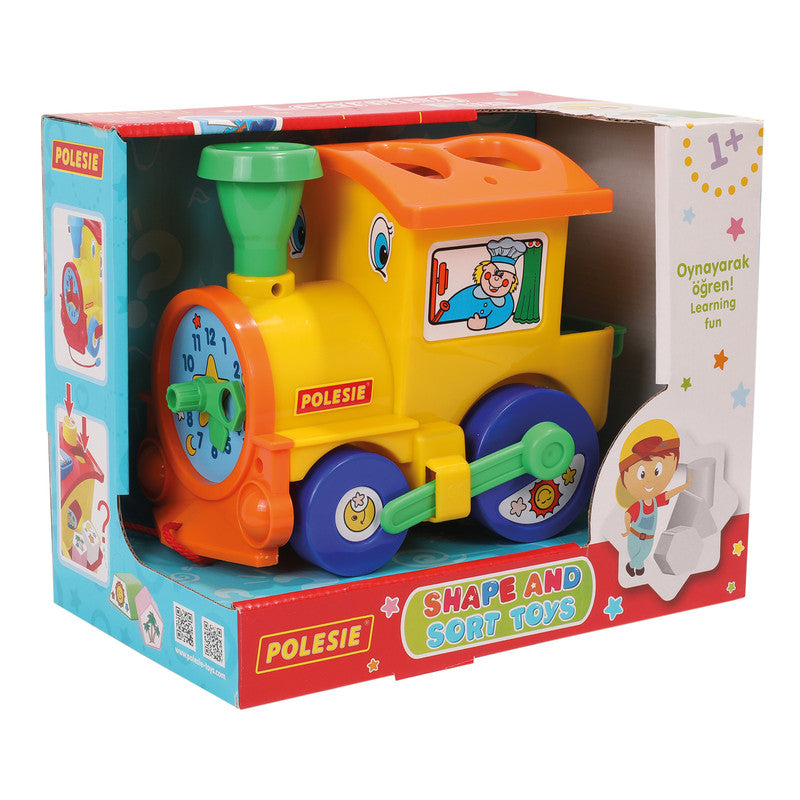 Polesie - Shape and sort locomotive (box)Toys & GamesShape-and-sort locomotive is a wheeled toy that moves and performs various functions.It introduces colors and shapes to the child, develops fine motor skills.During the game, the child has to choose a h
