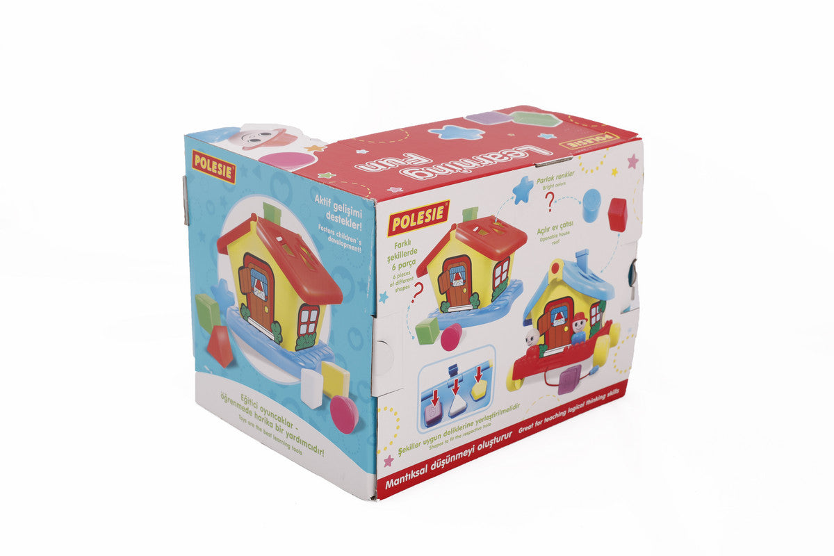 Polesie - Garden house (box)Toys & GamesGarden house is another logic toy of Polesie brand for children under 3 years old.The task on the roof of the house is to match the shapes (6 pieces) with the puzzle holes.You have to remove the roof of the house to