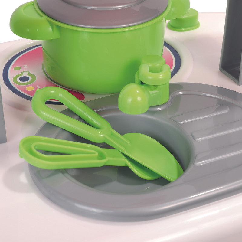 Polesie - Kitchen Bu-Bu (box)Toys & Games"BU-BU"Kitchen set is a small kitchen with stove, sink and oven.This kitchen set also includes two shelves. The disassembled kitchen is packed in a box. The set includes such toy tableware: * saucepan - 1 pc. * pla