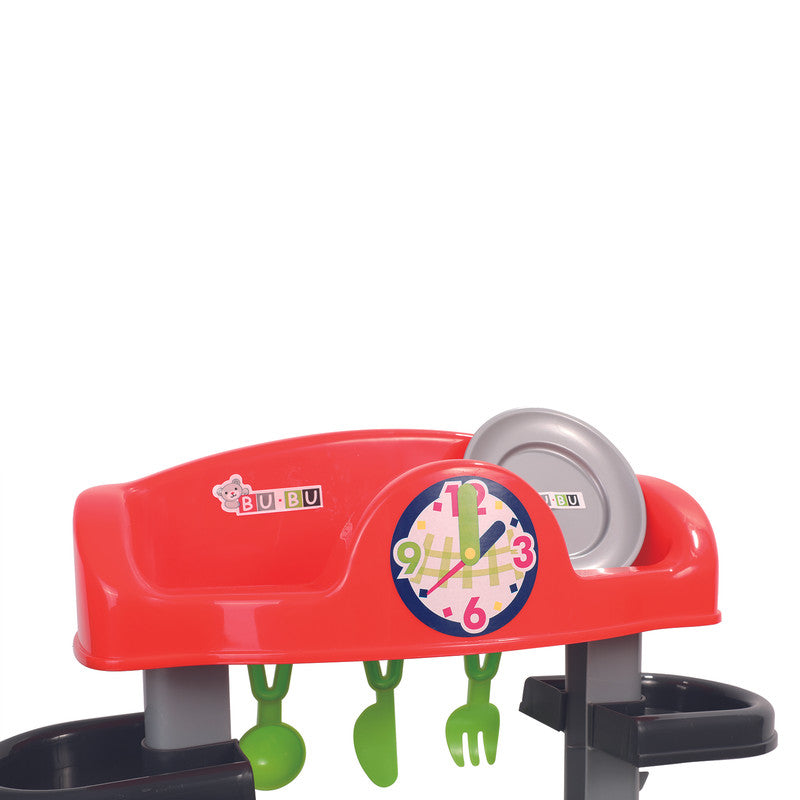 Polesie - Kitchen Bu-Bu (box)Toys & Games"BU-BU"Kitchen set is a small kitchen with stove, sink and oven.This kitchen set also includes two shelves. The disassembled kitchen is packed in a box. The set includes such toy tableware: * saucepan - 1 pc. * pla