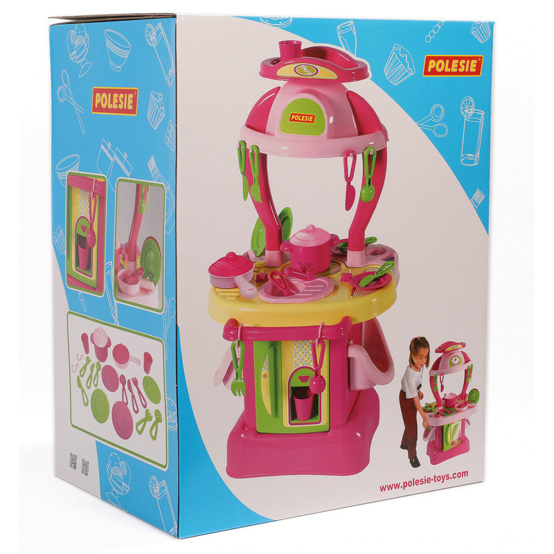 Polesie - Big kitchenToys & GamesThe design of the kitchen and its color justify the name of the set.Kitchen is equipped with a stove, hood, sink, a comfortable countertop and side shelves.The dishwasher and refrigerator are hidden behind doors on both si