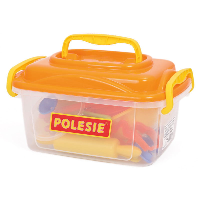 Polesie - Cookware set, 20 pcs (container)Toys & GamesFeeding babies is very popular among girls.The Alice series helps to discover the potential of a little housewife.The ability to cook, maintain daily life routine and pay attention to cleanliness will