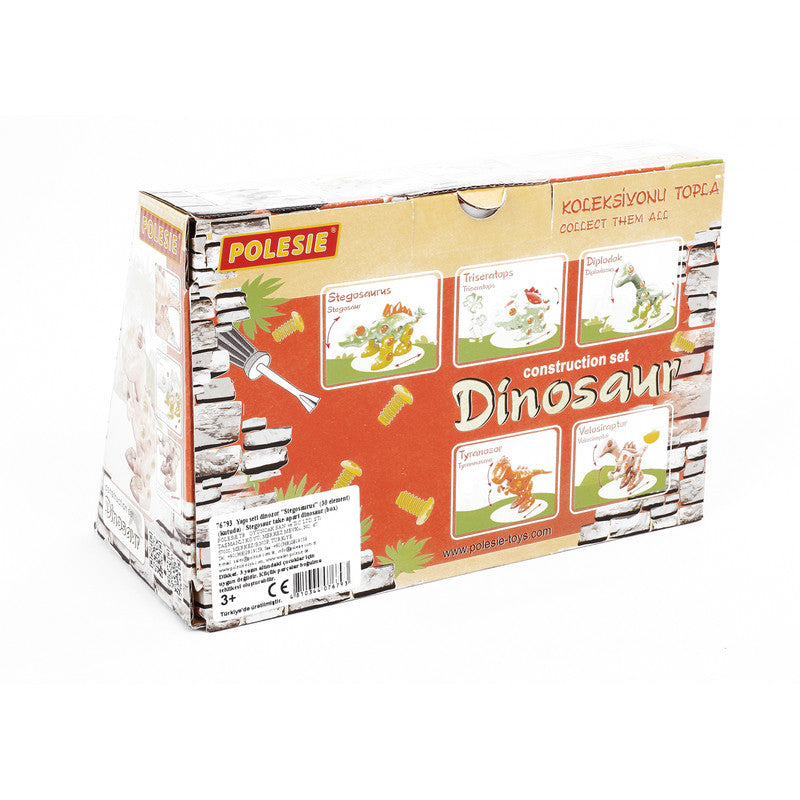 Polesie - Stegosaur take-apart dinosaur (box)Toys & GamesFor young researchers Polesie Factory presents a series of dinosaur-shaped constructors:Tyrannosaurus, Stegosaurus, Triceratops, Diplodocus and Velociraptor.Stegosaur take-apart dinosaur toy's piece