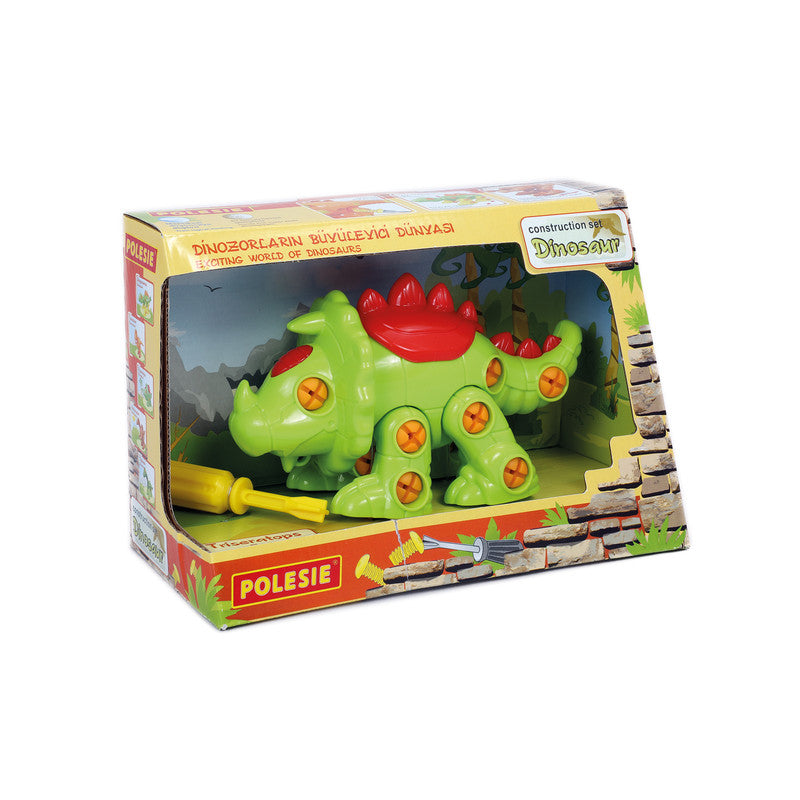 Polesie - Tyrannosaur take-apart dinosaur (box)Toys & GamesFor young researchers Polesie Factory presents a series of dinosaur-shaped constructors:Tyrannosaurus, Stegosaurus, Triceratops, Diplodocus and Velociraptor. Tyrannosaur take-apart dinosaur is mad