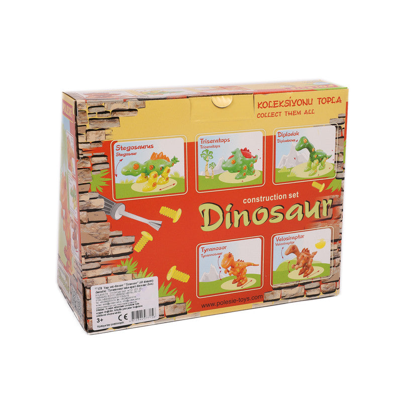 Polesie - Tyrannosaur take-apart dinosaur (box)Toys & GamesFor young researchers Polesie Factory presents a series of dinosaur-shaped constructors:Tyrannosaurus, Stegosaurus, Triceratops, Diplodocus and Velociraptor.Tyrannosaur take-apart dinosaur is made