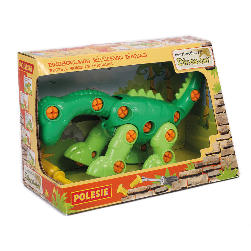 Polesie - Diplodocus take-apart dinosaur (box)Toys & GamesFor young researchers Polesie Factory presents a series of dinosaur-shaped constructors:Tyrannosaurus, Stegosaurus, Triceratops, Diplodocus and Velociraptor. Diplodocus take-apart dinosaur is made