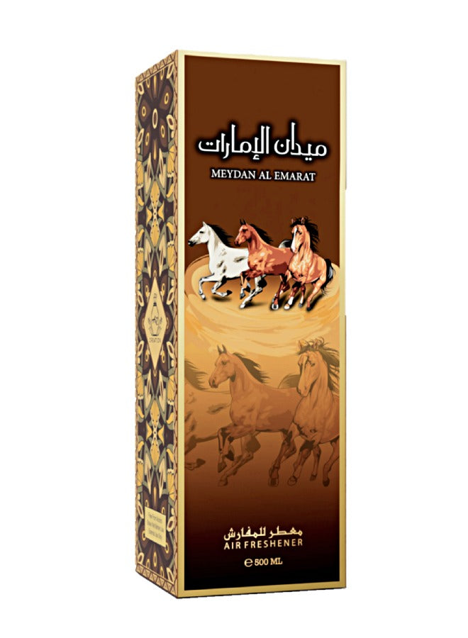 A to Z Creation Air Freshener Meydan Al Emarat 500mlPerfumes & FragrancesAdd a dash of freshness and fragrance to your surroundings and fabrics with this luxurious air and fabric freshener. Can overcome tough-smelling odors and leave a lingering, lasting