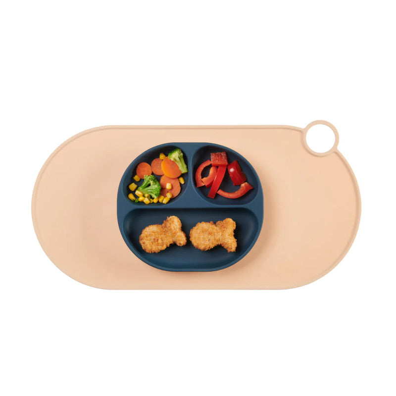Vital Baby NOURISH Silicone Suction Plate - Moody BlueNursing & FeedingMealtimes can be mess and stress free with the NOURISH silicone suction plate. 4 super strong suction pads help to prevent tips, spills, splats and tears at mealtimes which, when coupl