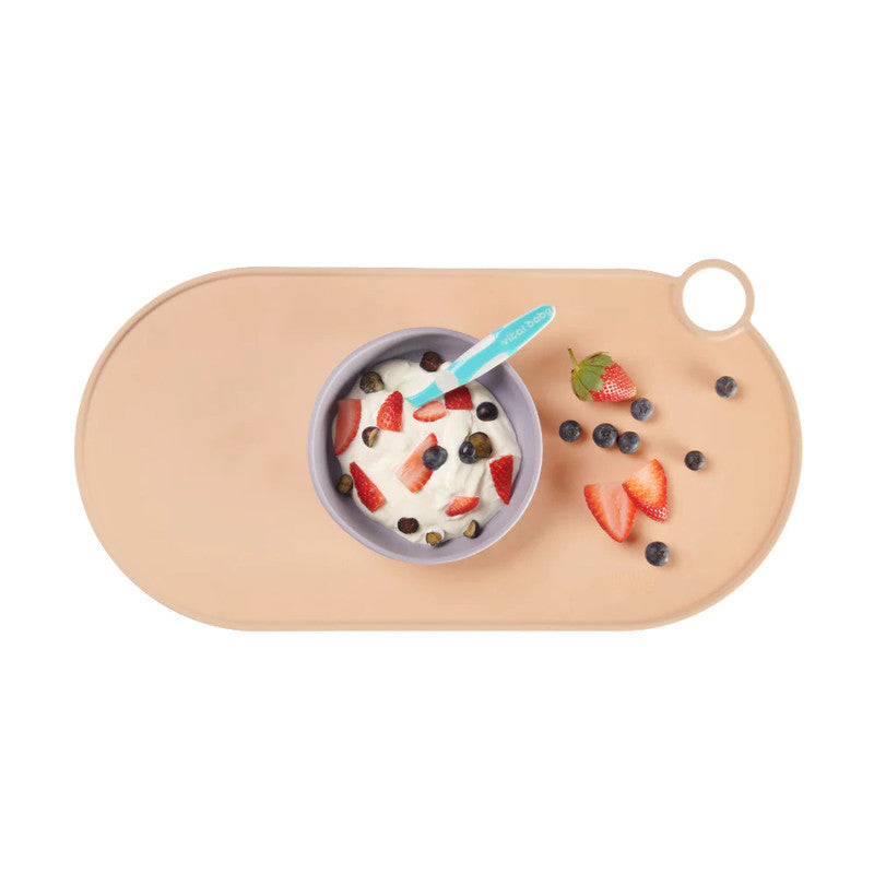 Vital Baby NOURISH Silicone Grippy Mat - Sweet ButterscotchNursing & FeedingMealtimes can be mess and stress-free with the NOURISH silicone grippy mat. Designed to be durable and protect surfaces from scuffs and scratches, our silicone grippy mat is the p