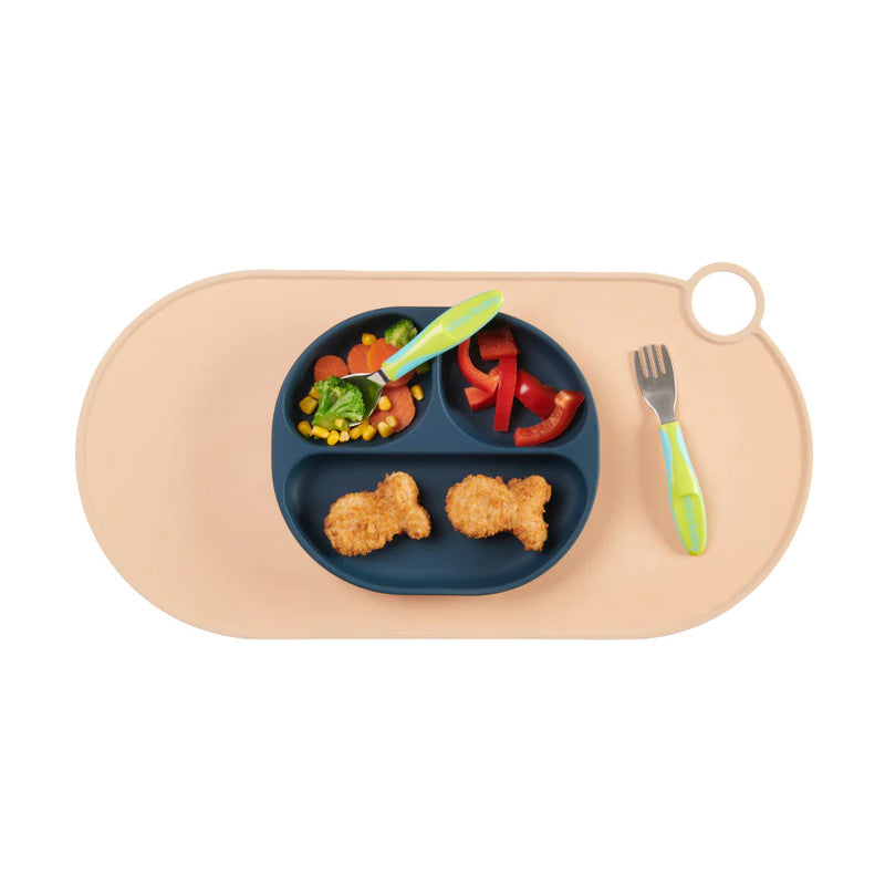 Vital Baby NOURISH Silicone Grippy Mat - Sweet ButterscotchNursing & FeedingMealtimes can be mess and stress-free with the NOURISH silicone grippy mat. Designed to be durable and protect surfaces from scuffs and scratches, our silicone grippy mat is the p