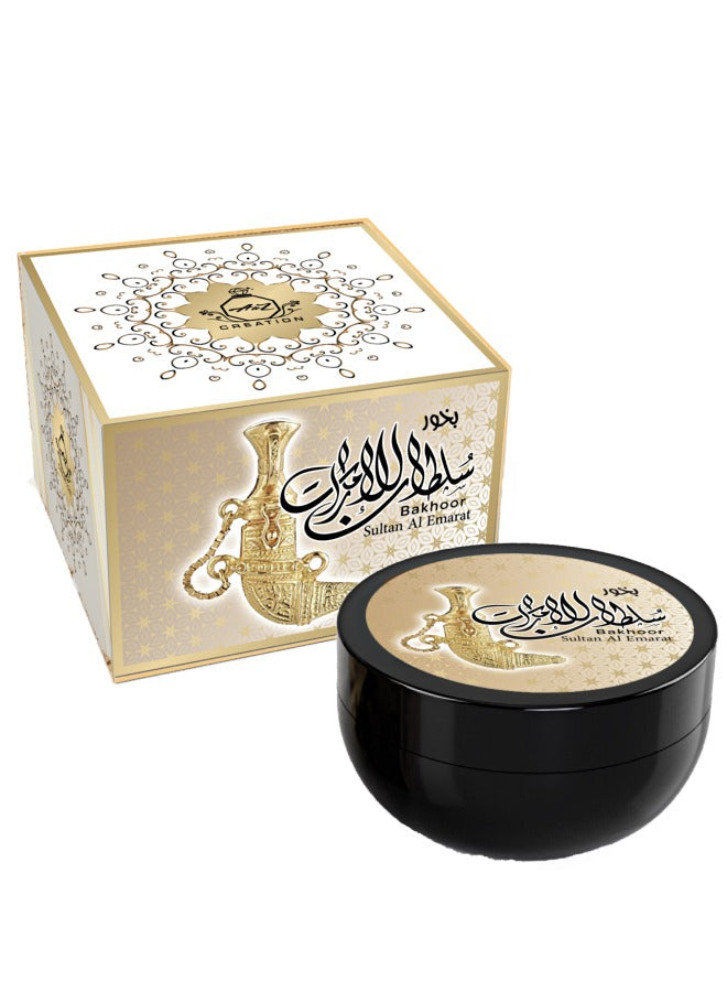 A to Z Creation Bakhoor Sultan Al Emarat 70gmPerfumes & FragrancesEmits a scented fragrance that is sure to uplift your mood. Creates an elegant statement while levitating the home decor scheme. Oriental fragrance that is formulated with scented and envir