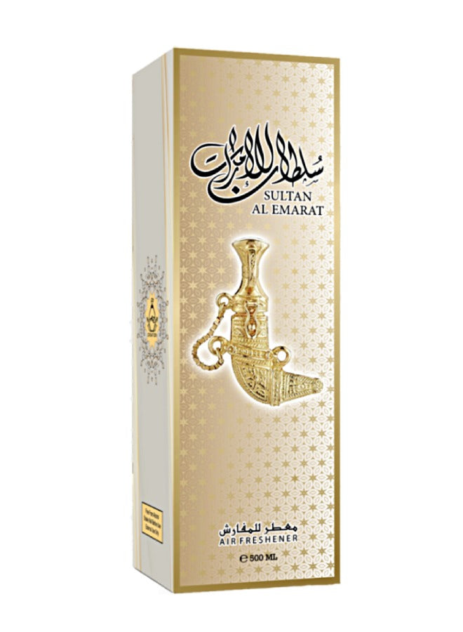 A to Z Creation Air Freshener Sultan Al Emarat 500mlPerfumes & FragrancesAdd a dash of freshness and fragrance to your surroundings and fabrics with this luxurious air and fabric freshener. Can overcome tough-smelling odors and leave a lingering, lasting