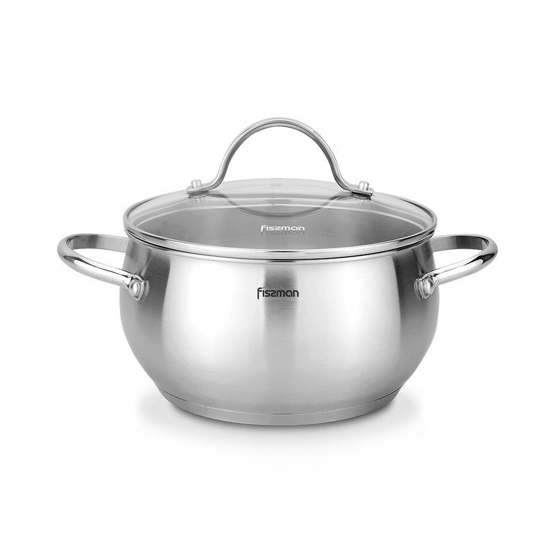 FISSMAN MARTINEZ Stockpot with glass lid 24x13 cm / 5.9 LTR (stainless steel)Kitchen StorageFISSMAN values its customers and pays great attention to the quality of all of its products. MARTINEZ cookware series is made from the safest high-quality grade 18
