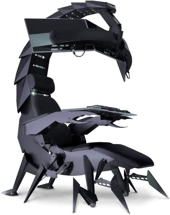 COOLBABY XZ-BLK Scorpion Gaming Chair Cockpit Sky Gaming Table and Chair Space Capsule lazy gaming chair three-screen all-in-one machine