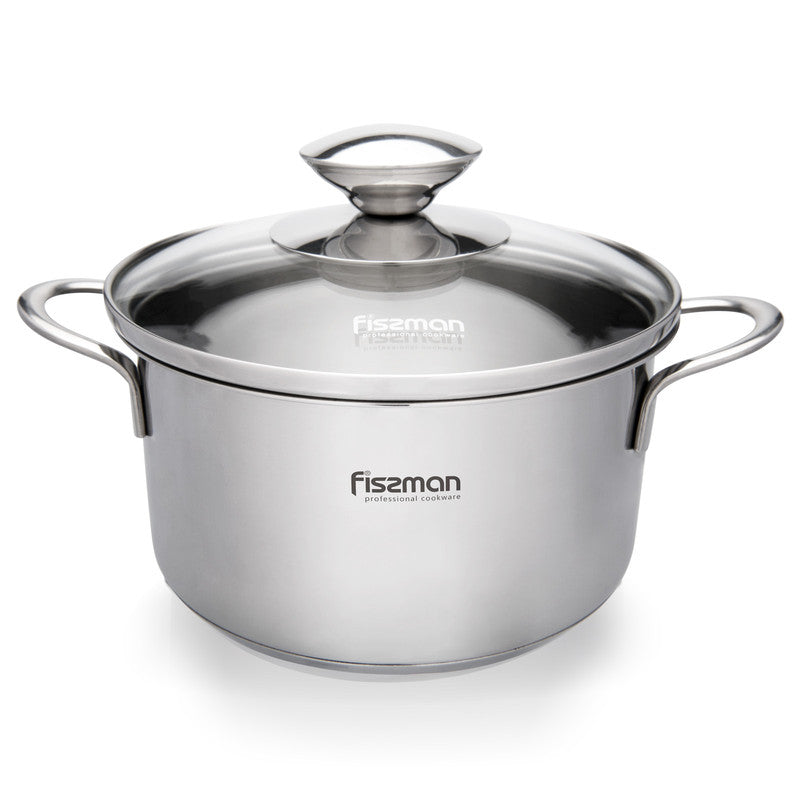 FISSMAN BAMBINO Saucepot with glass lid 14x6.0 cm / 0,9 LTR (stainless steel)Kitchen StorageFISSMAN values its customers and pays great attention to the quality of all of its products. BAMBINO cookware series is made from the safest high-quality grade 18/