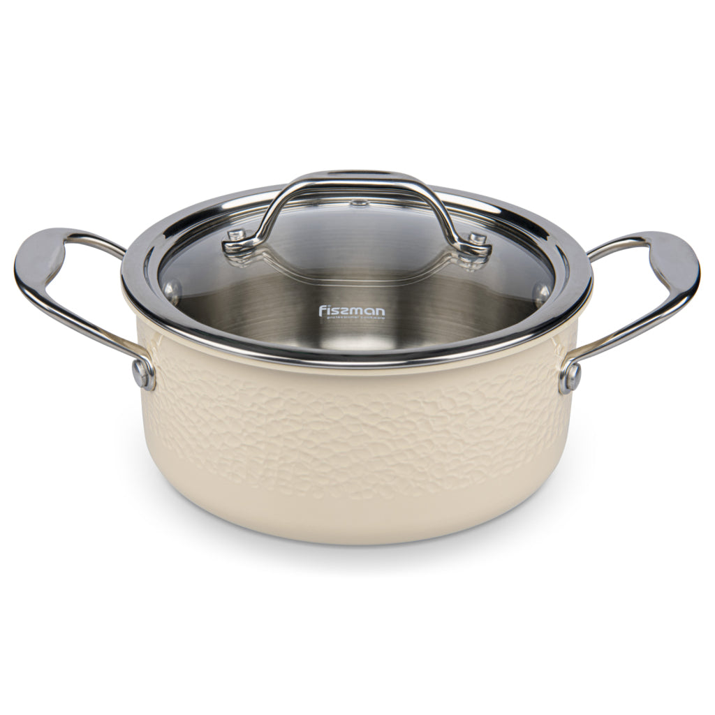 FISSMAN Stainless Steel StockPot BRIGITTE 18x8.5cm/2 L with Glass LidKitchen StorageStockpot BRIGITTE 18x8.5 cm / 2 LTR with glass lid (stainless steel) The new BRIGITTE series is the work of our FISSMAN designers and technologists. The complexed and uniq