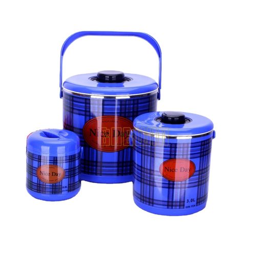Nice Day Hot Pot Stainless Steel Warmer 3 Pcs food container set MulticolorKitchen StorageOffers an ideal solution for storing and transporting full meals. Airtight and leak proof seal prevents food from getting contaminated. Sturdy construction offers pr