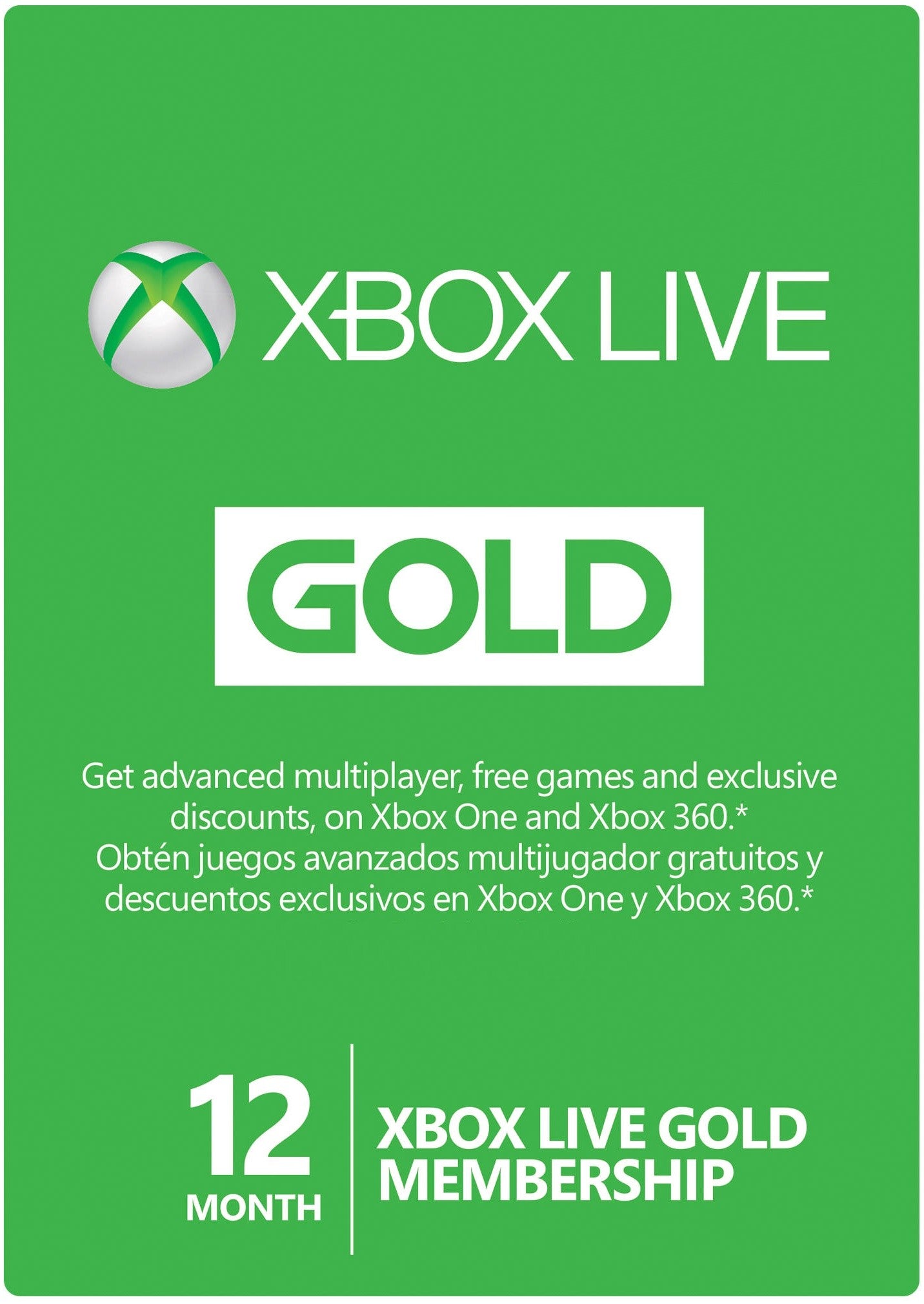 Xbox Live Gold Card Membership