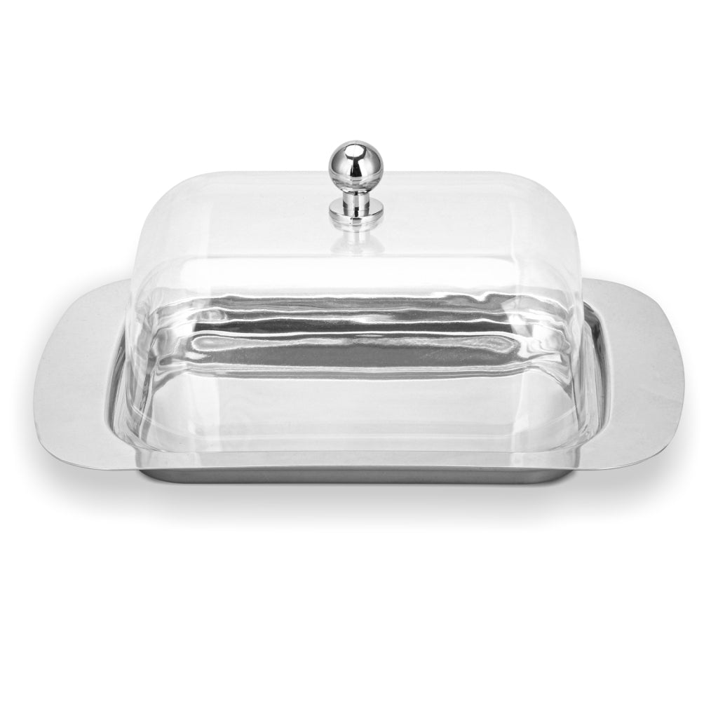FISSMAN Stainless Steel Butter Dish with Plastic Lid 18x12x7cmKitchen StorageButter dish with plastic lid 18x12x7 cm (stainless steel) FISSMAN only uses advanced technologies to design its cookware. We have set the goal to meet the needs of our customers
