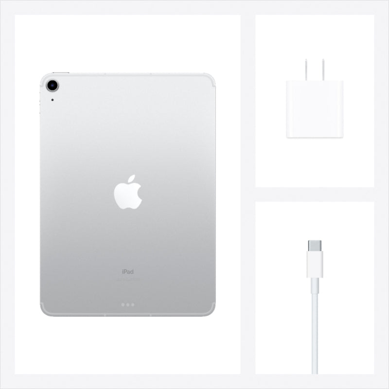 Apple iPad Air Tablet - 10.9-Inch 4th Generation, 64GB RAM, Wi-Fi Only,SilverTabletsAbout this item Stunning 10.9-inch Liquid Retina display with True Tone and P3 wide color A14 Bionic chip with Neural Engine Touch ID for secure authentication and Apple P