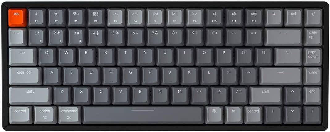 Keychron K2 Version 2 Wireless Gaming Mechanical Keyboard, For Mac/Windows, Gateron Blue SwitchComputer & Laptop AccessoriesCompact KeyboardK2 is a 75% layout (84-key) RGB backlight compact Bluetooth mechanical keyboard that retains shortcut, arrow keys,