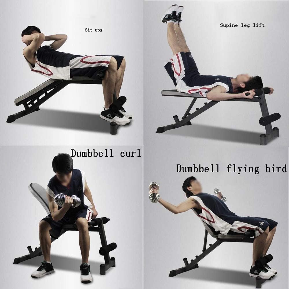Exercise Bench with Dumbbell Dumbbell Bench Supine Board Home Fitness Equipment for Multi-function Fitness Exercise Bench Supine boardCardio TrainingStrength Training Benches Key Feature Weight bench function dumbbell bird, sitting curled, sit-ups, dumbbe