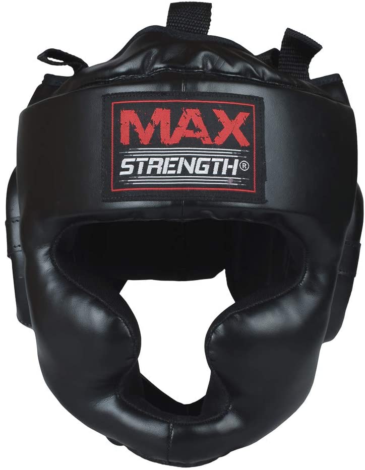 Max Strength- Head Guard, Boxing Headguard, MMA Headguard Martial arts Headgear for Protection & Training, LargeEquipmentsKey Feature SUPERIOR Quality- The condensed shock absorbent foam, protects the head in the areas most at risk while sparring. The com
