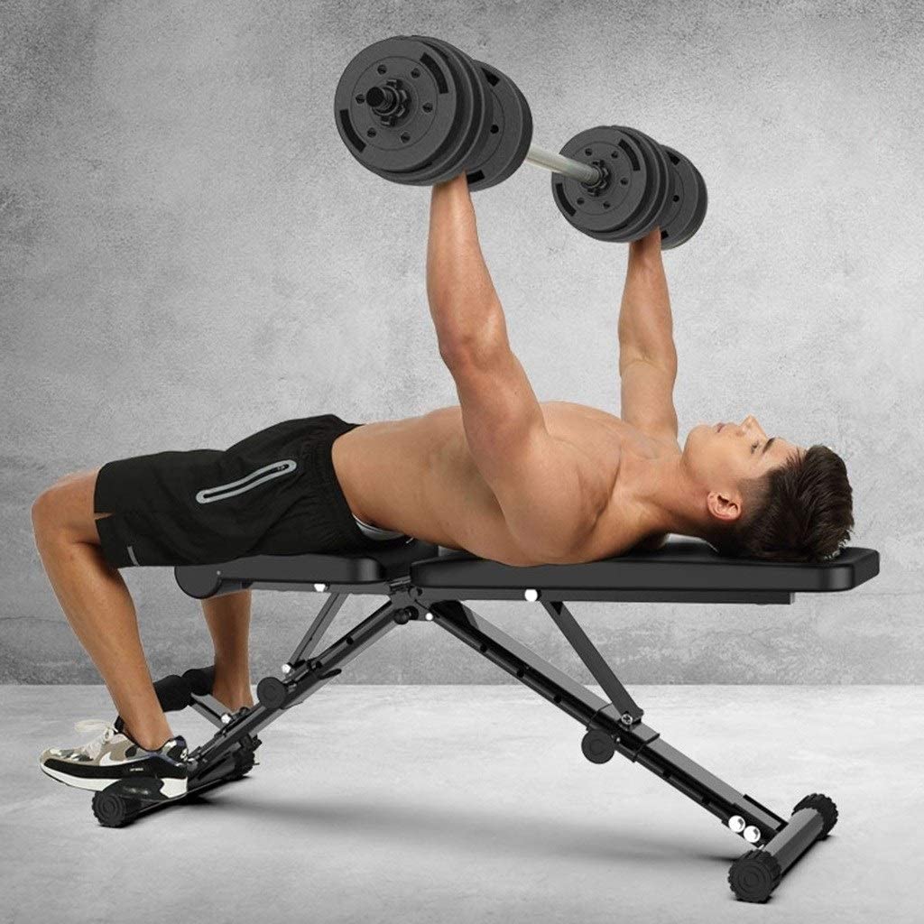 Folding Dumbbell Bench AB Bench, Incline Decline Foldable Weight Lifting Bench Adjustable Sit Up Bench for Home, roman chair, weightlifting chairCardio TrainingThis flexible weight bench will provide you with a number of movements, enabling a lot of stren