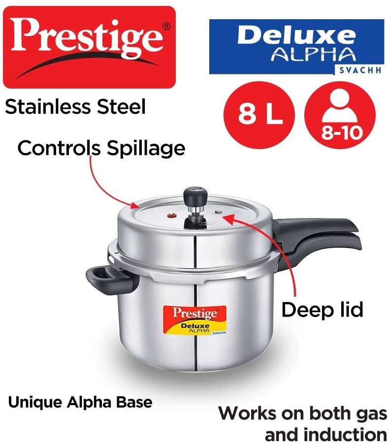 Prestige S/Steel 3.0 Ltr Delux Alpha Cooker