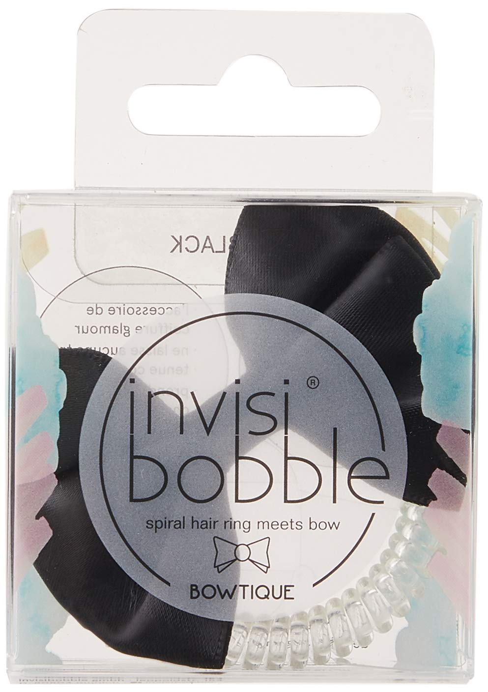 Bowtique True BlackHair CareHair type: normal invisibobble slim with elegant bow Creates a bouncy ponytail or a voluminous bun Ultimate trend accessory Gentle on hair.Comfortable to wear