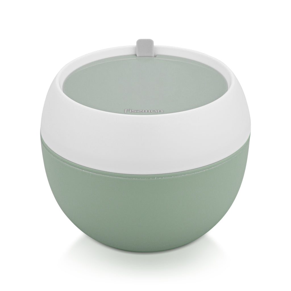 FISSMAN Round lunch box 14.8x14.8x12.1cm/800ml Green color (Plastic)Kitchen Storage6804 Round lunch box 14.8x14.8x12.1 cm / 800 ml Green color (plastic)