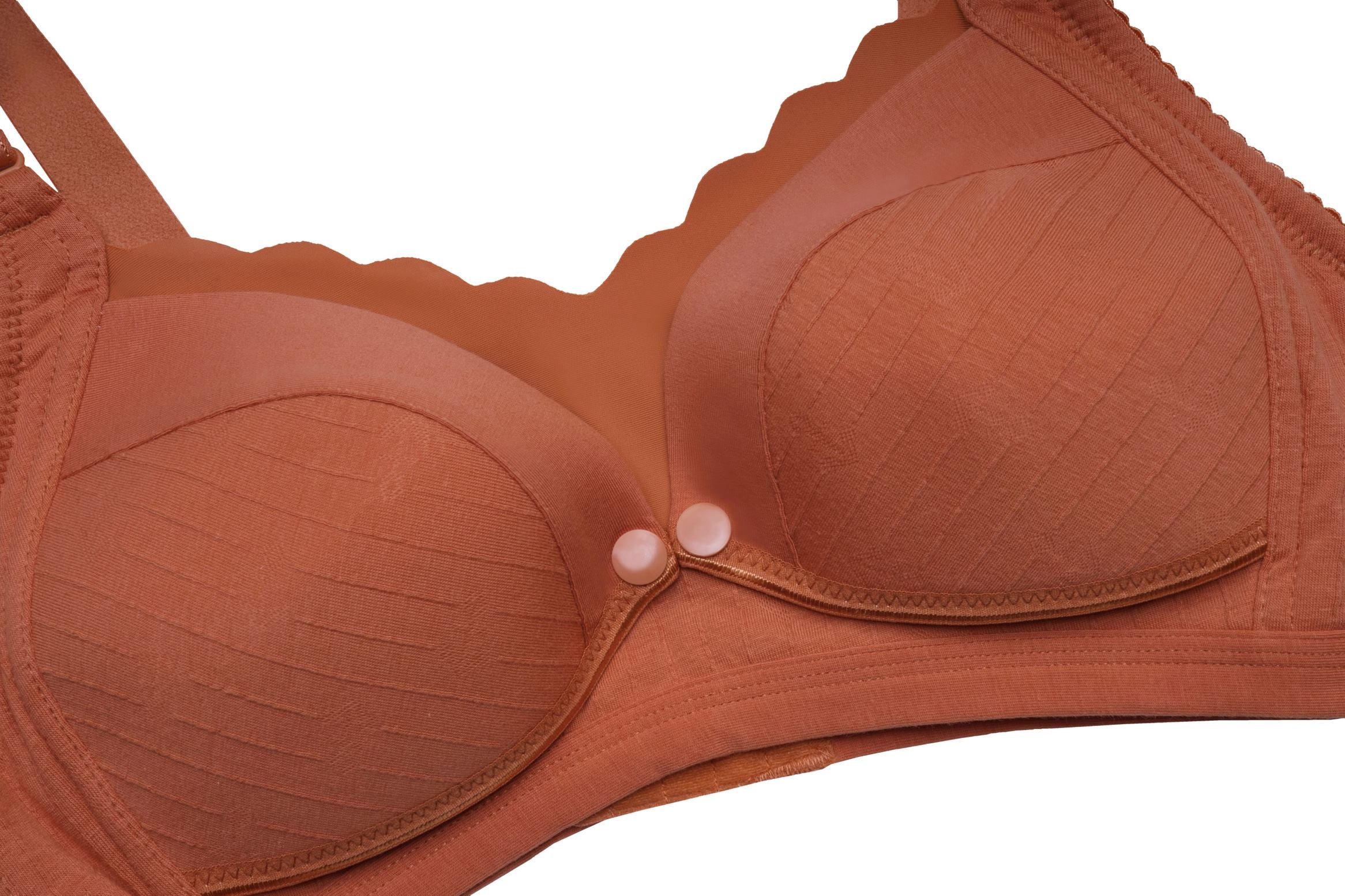 Okus - Comfy Cotton Seamless Nursing BraNursing & FeedingUltra-soft cotton fabricMaternity & Nursing Bra, no underwire and easy to use, Very Soft and Comfortable against your skin that you'll want to wear it day and night.It has cups with flaps that can b