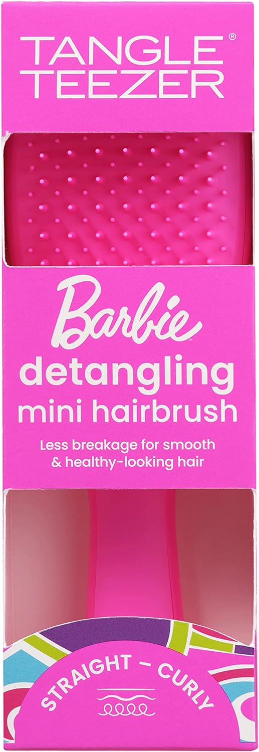 Ultimate Detangler Mini- Dopamine pinkHair CareThe Ultimate Detangler Mini Totally Pink Barbie™ Brush Mini Size Great hair starts with imagination It's your world, dream big with the Mini Totally Pink Barbie™ Brush. Two icons have come together to make ha