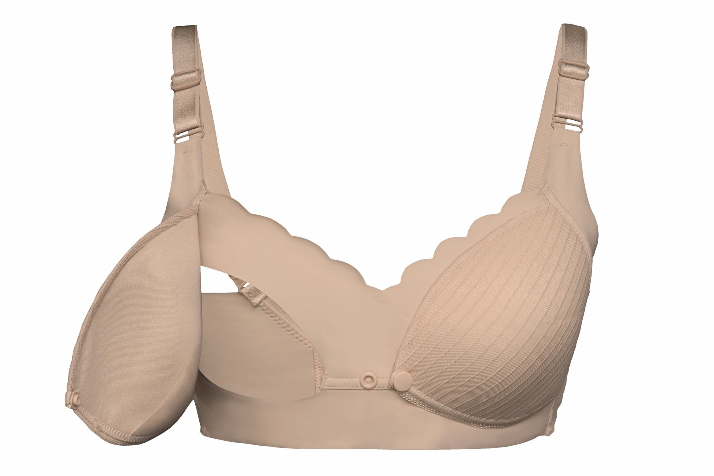 Okus - Original Nursing BraNursing & FeedingSoft, breathable cotton, comfortable, wide bottom band, wire free design for added comfort .It has cups with flaps that can be easily opened to provide access to your breasts without removing your entire bra. No