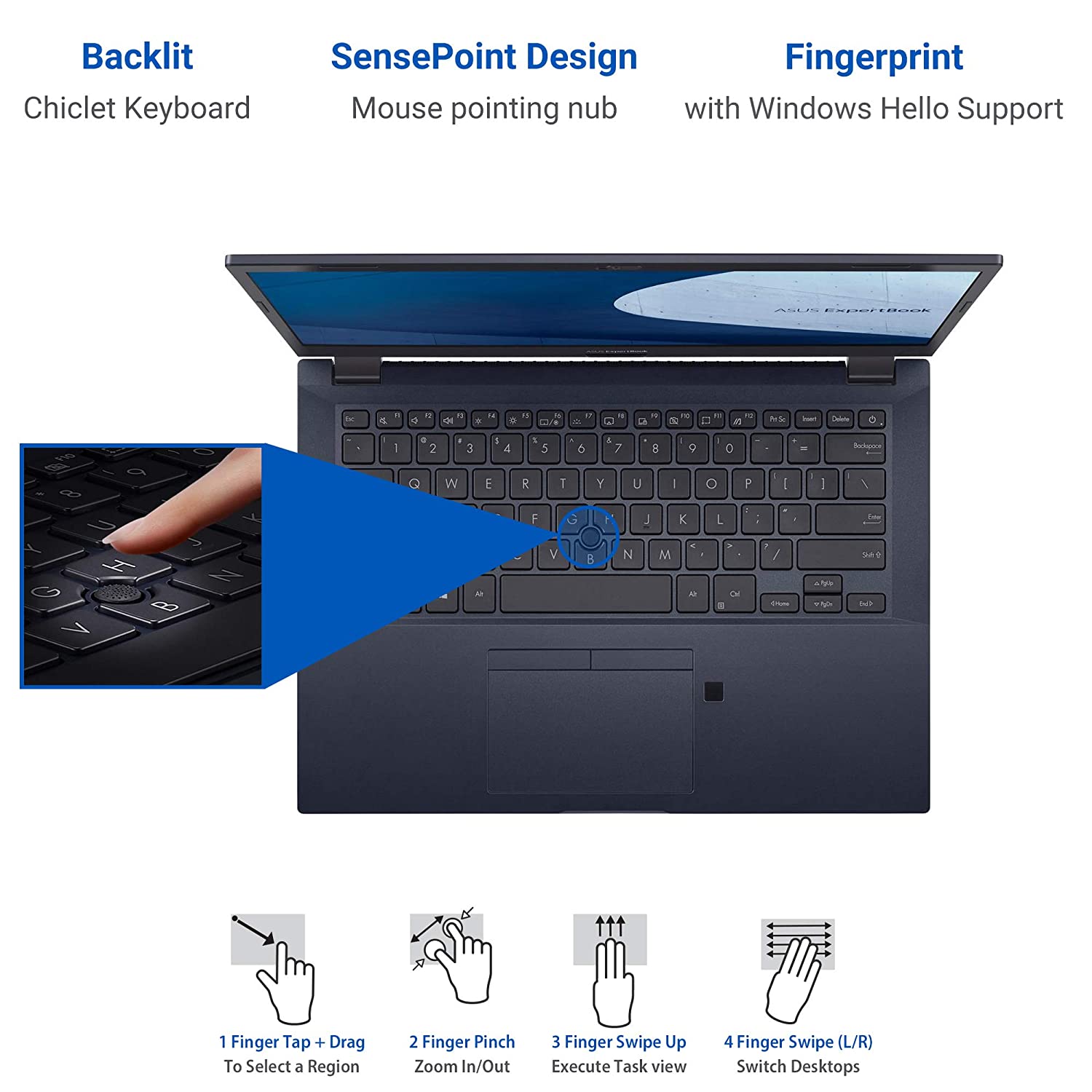 Asus ExpertBook P2 Notebook - 14" Full HD, Core i5-10210U, 8GB RAM, 1TB HDD, 2GB NVidia MX110 Graphics, FreeDOS - Star BlackLaptopsAbout this item Processor: Intel Core i5-10210U Processor 1.6 GHz (6M Cache, up to 4.2 GHz, 4 cores) Memory & Storage: 8GB 2