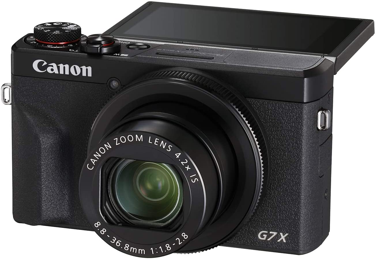 Canon PowerShot G7 X Mark III Digital Camera - BlackCamerasCommunicate your creativity with the PowerShot G7 X Mark III, and give your vlog or social media the quality it deserves. Incredible 4K video, bold 20.1-megapixel photos and high-speed shooting su