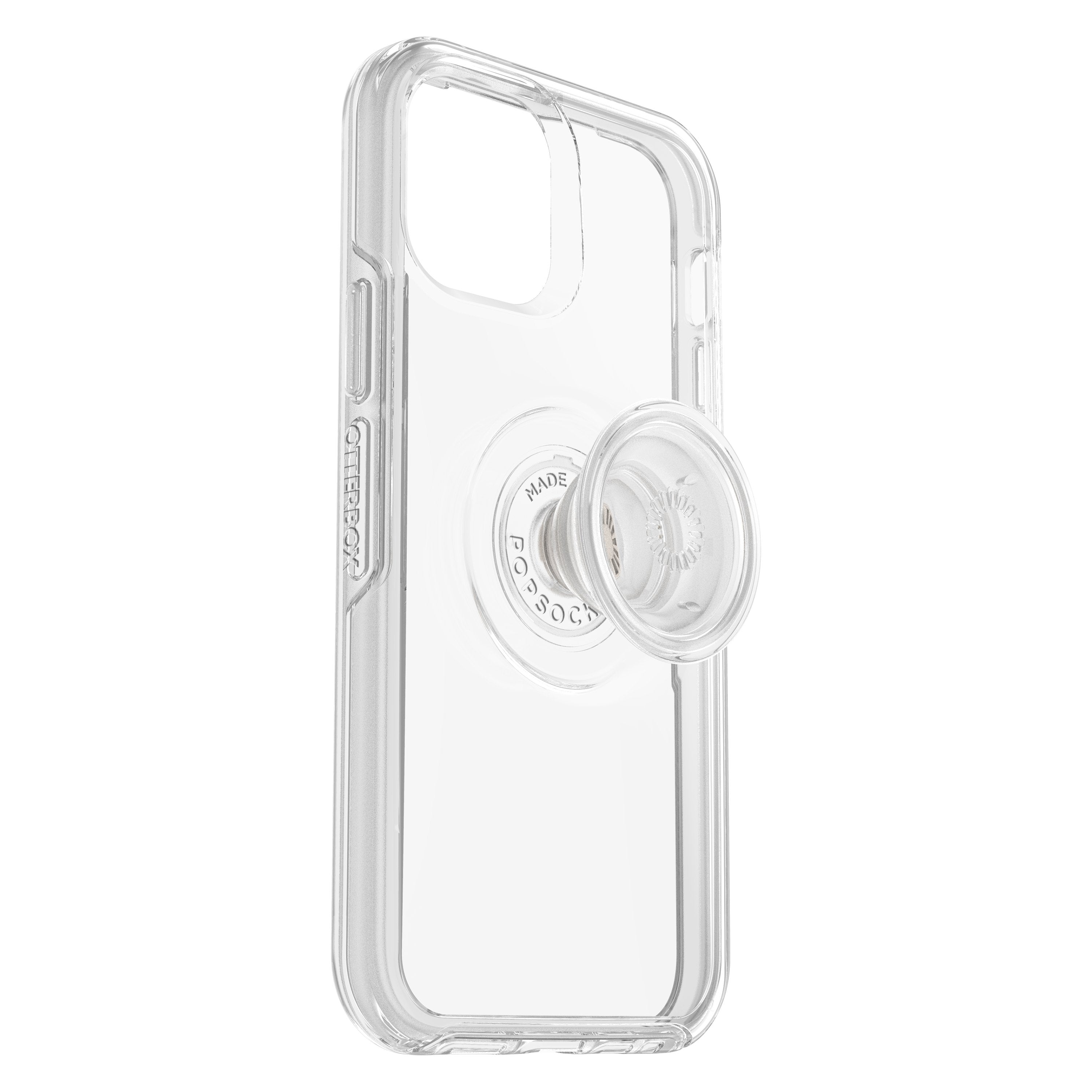 OtterBox OTTER+POP SYMMETRY Apple iPhone 12 / 12 Pro case - Drop Protection Cover w/ PopSocket Phone Holder, Slim Protective Selfie Case, Wireless Charging Compatible - Clear