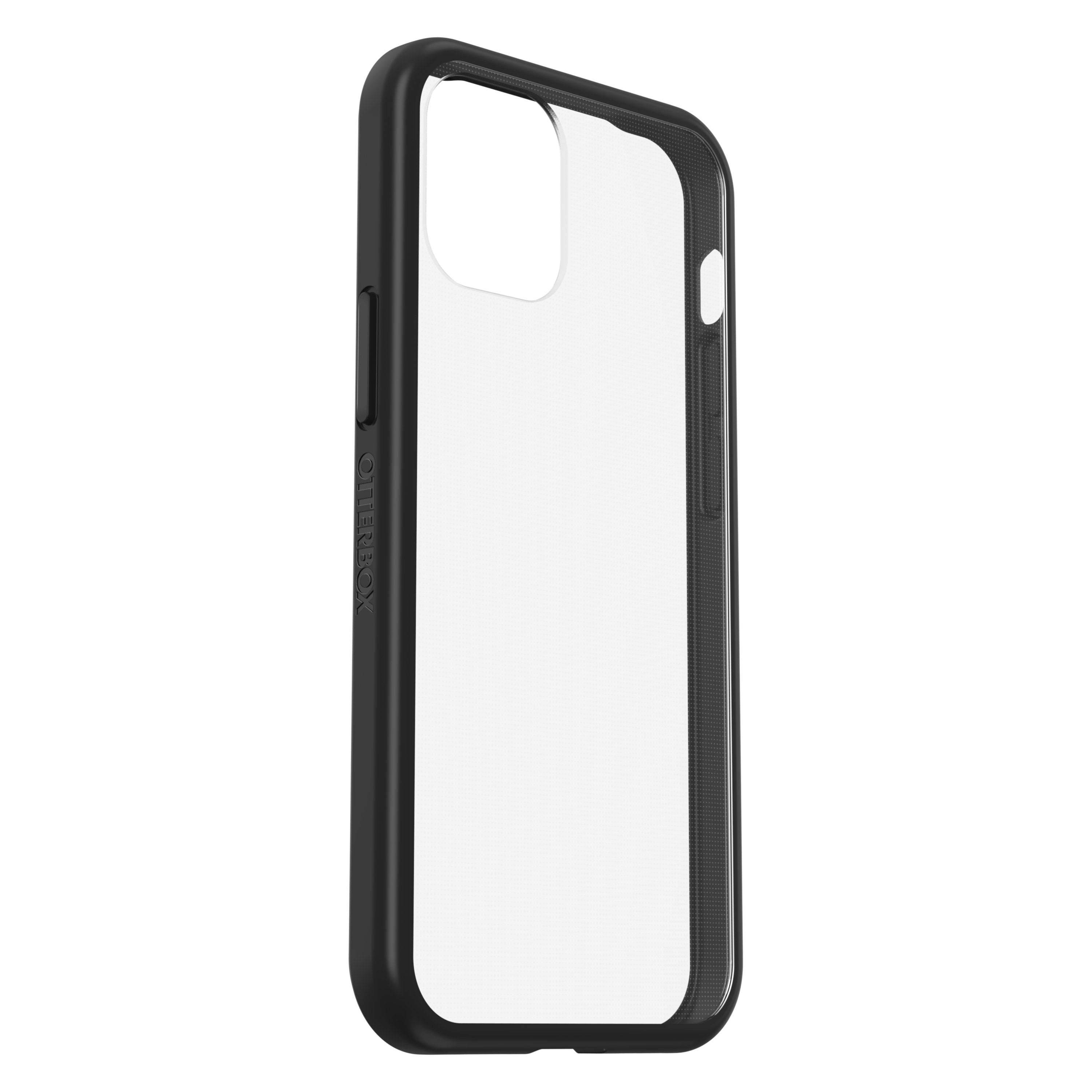 OtterBox Apple iPhone 12 Mini React Clear case - Ultra-Slim and Lightweight Cover w/ Military Grade Drop Protection, Wireless Charging Compatible - Clear w/ Black Frame