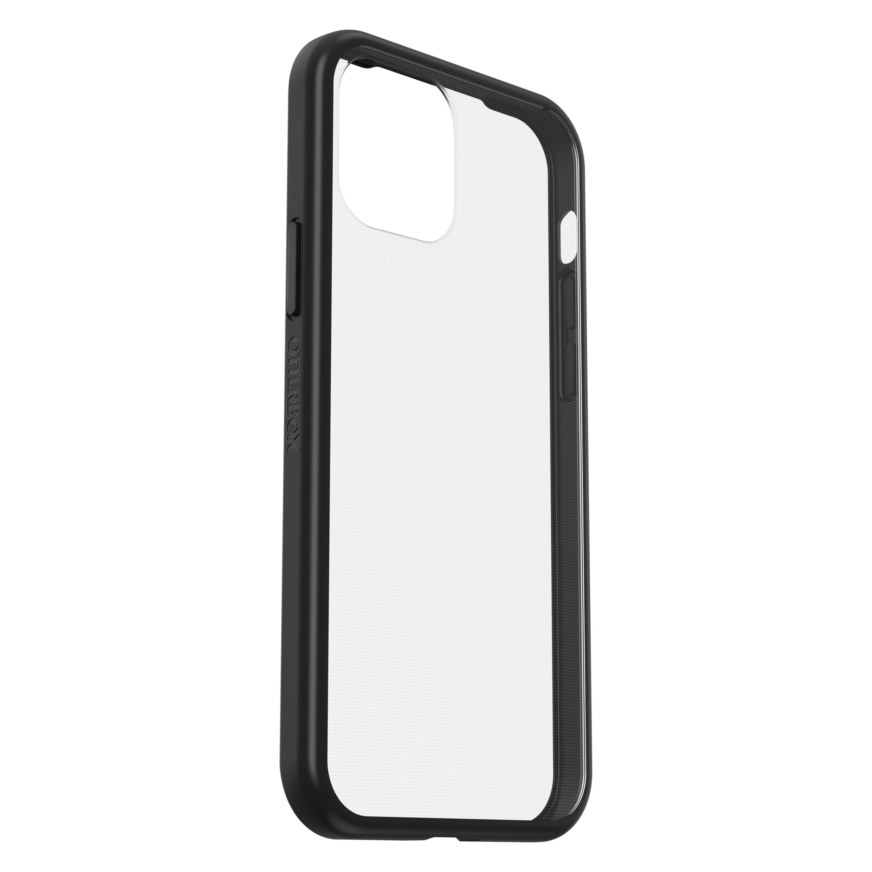 OtterBox Apple iPhone 12 / 12 Pro React Clear case - Ultra-Slim and Lightweight Cover w/ Military Grade Drop Protection, Wireless Charging Compatible - Clear w/ Black Frame