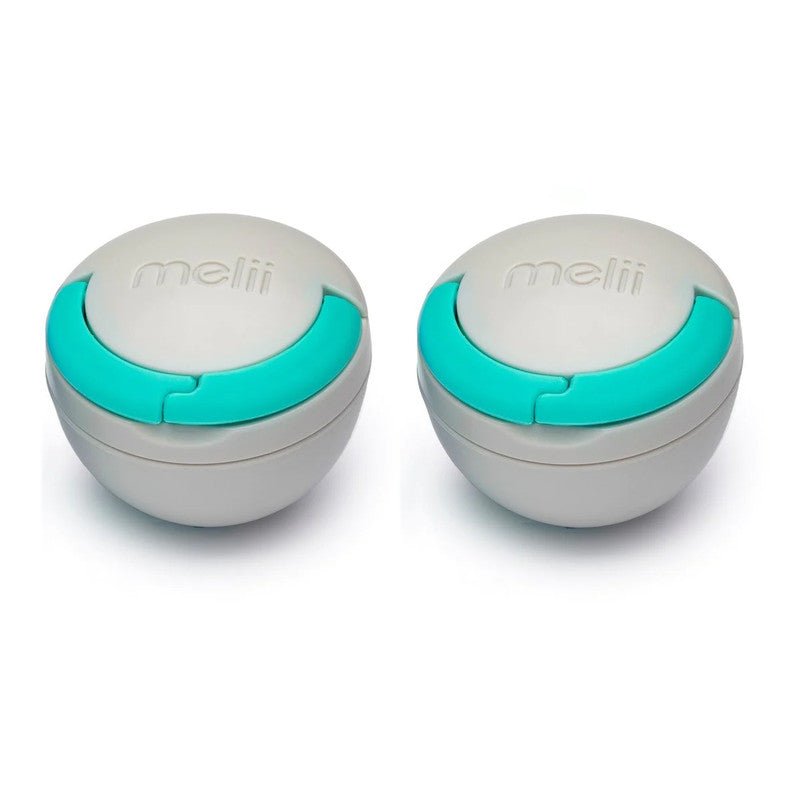 Melii Pacifier Pod 2 Pack - GreyNursing & FeedingOur pacifier pod provides a hygienic place to store your pacifier, keeping it accessible and clean. It hooks onto bags, strollers, purses so your pacifier is always close by. As new moms, we can certainly a