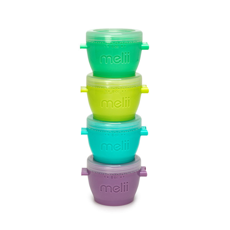 Melii Snap & Go Pods (6oz) - 4 Piece SetNursing & FeedingFreezing portioned baby food can be done in a SNAP! Simply pour baby food containers, put them in the freezer and before you leave the house, SNAP off a container and pop it into your diaper bag. Wh