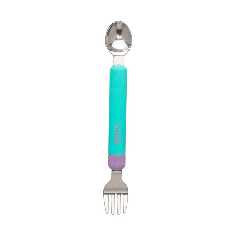 Melii Detachable Spoon & Fork with Carrying Case - Green & GreyNursing & FeedingEver notice that since having kids everything seems…well…sticky? Our detachable spoon and fork combo comes in a compact travel case to keep sticky little utensils contained af