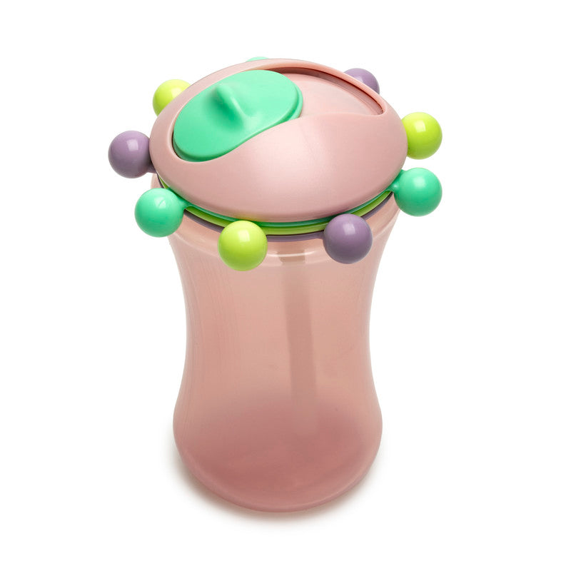 Melii Abacus Straw Sippy Cup - 2 Pack (Green & Pink)