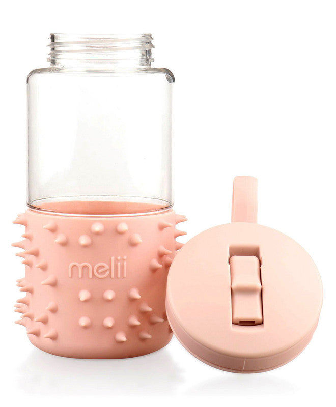 Melii Spikey Water Bottle 17 oz - PinkNursing & FeedingThe soft silicone spikes on our water bottle are great for fidgeting and sensory exploration. Great for use at home, in a lunch box, at sports games or on the go. Great for outdoor and indoor activiti