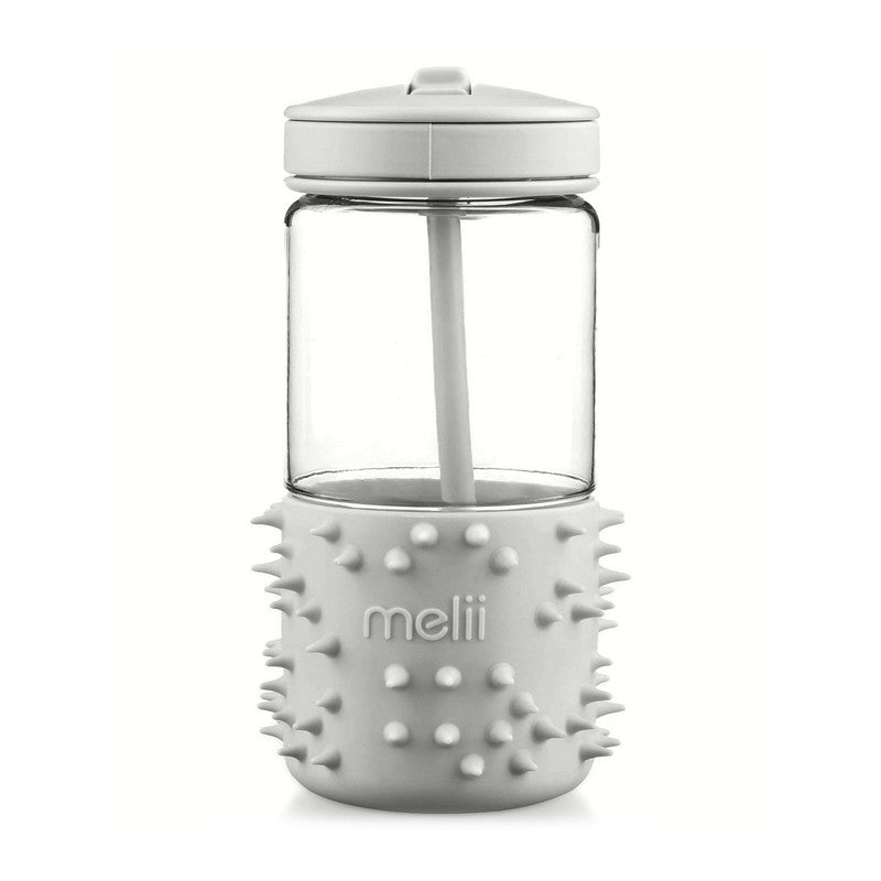 Melii Spikey Water Bottle 17 oz - GreyNursing & FeedingThe soft silicone spikes on our water bottle are great for fidgeting and sensory exploration. Great for use at home, in a lunch box, at sports games or on the go. Great for outdoor and indoor activiti