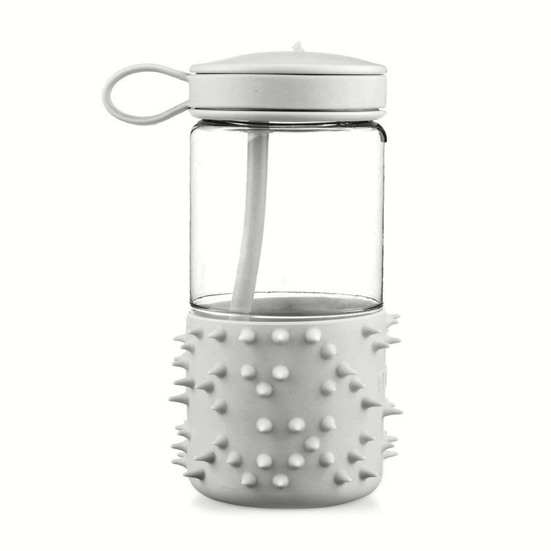 Melii Spikey Water Bottle 17 oz - GreyNursing & FeedingThe soft silicone spikes on our water bottle are great for fidgeting and sensory exploration. Great for use at home, in a lunch box, at sports games or on the go. Great for outdoor and indoor activiti