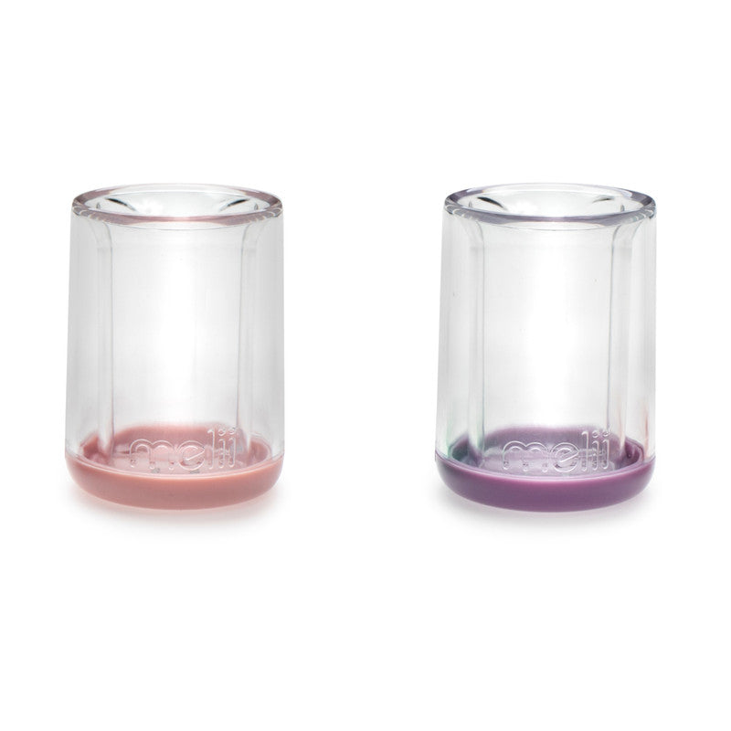 Melii Double Walled Bear Cup 145 ml - 2 Pack (Purple & Pink)Nursing & FeedingOur adorable Double-Walled Bear Cup will make your kid smile with each sip. The suspended bear shape can be seen from all angles. And when your child is fully hydrated after poli